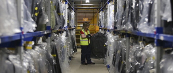 Employee at the Brand Clothing Warehouse