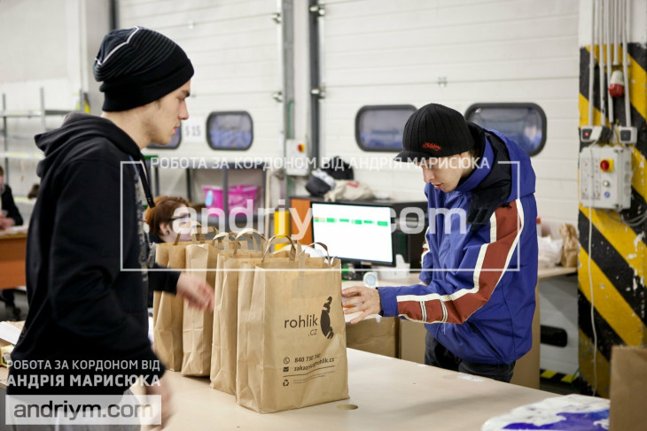 Warehouse worker for an online grocery store