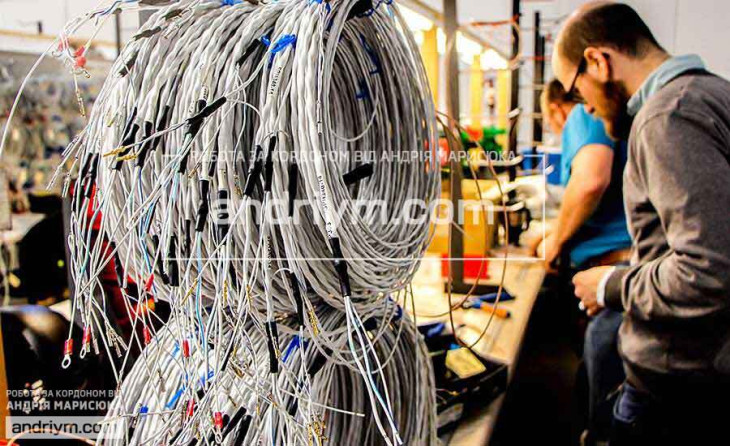 Cable wiring assembly worker