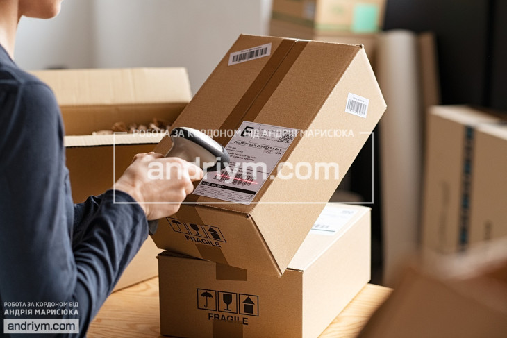 Clothing packaging worker