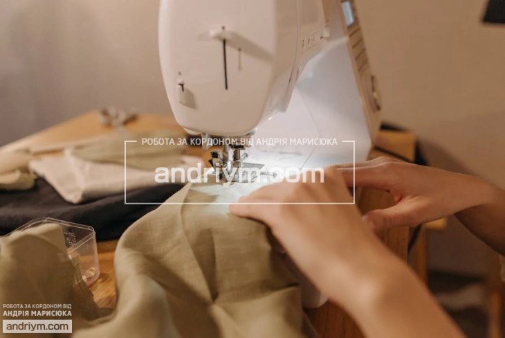 Seamstress at an automotive factory