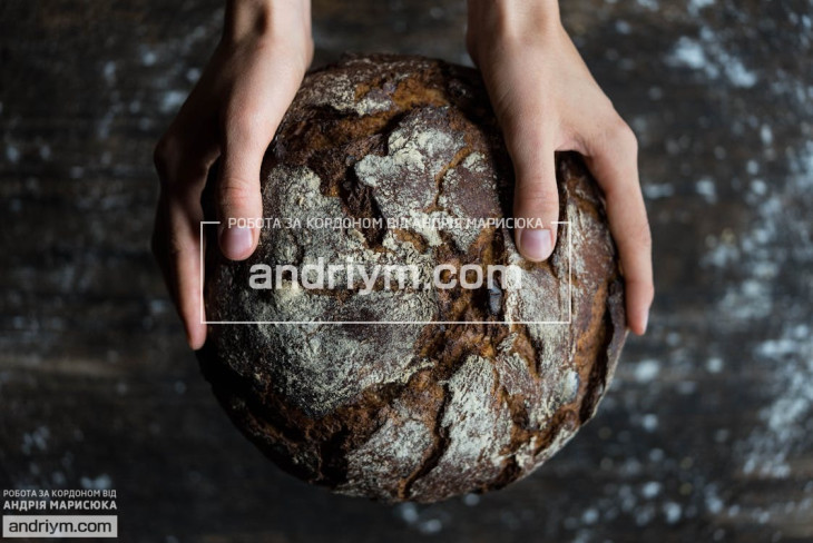 Forklift operator at a bakery